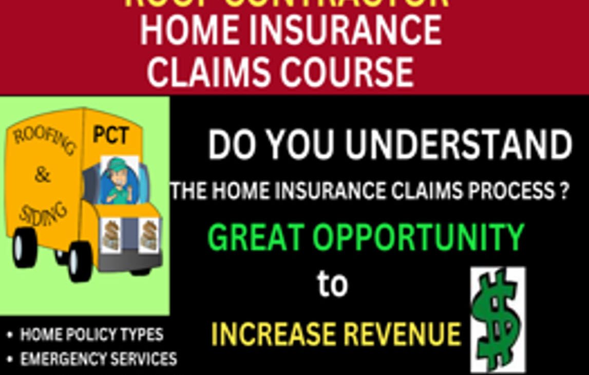 Roof Contractor Video Home Claims Course UNDER CONSTRUCTION NOT AVAILABLE